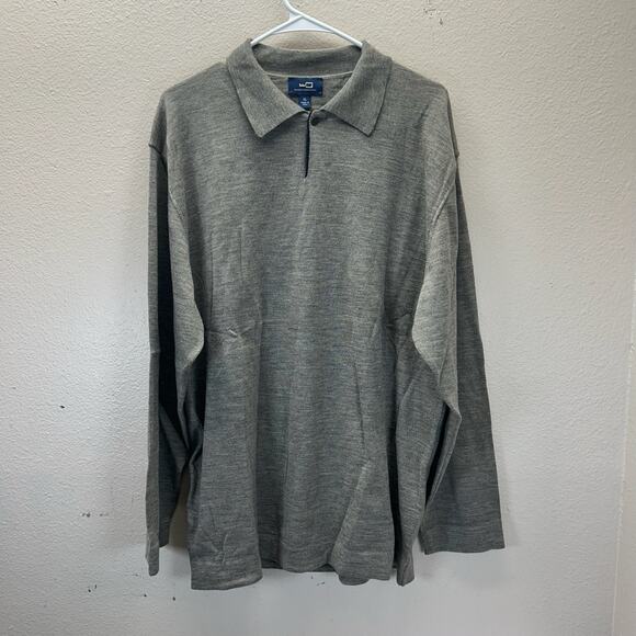 Wilke Rodríguez Sweater XL 100% Merino Wool Olive Lightweight V-Neck Base Layer - Picture 1 of 4